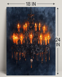 Gothic Chandelier Of Flames Poster