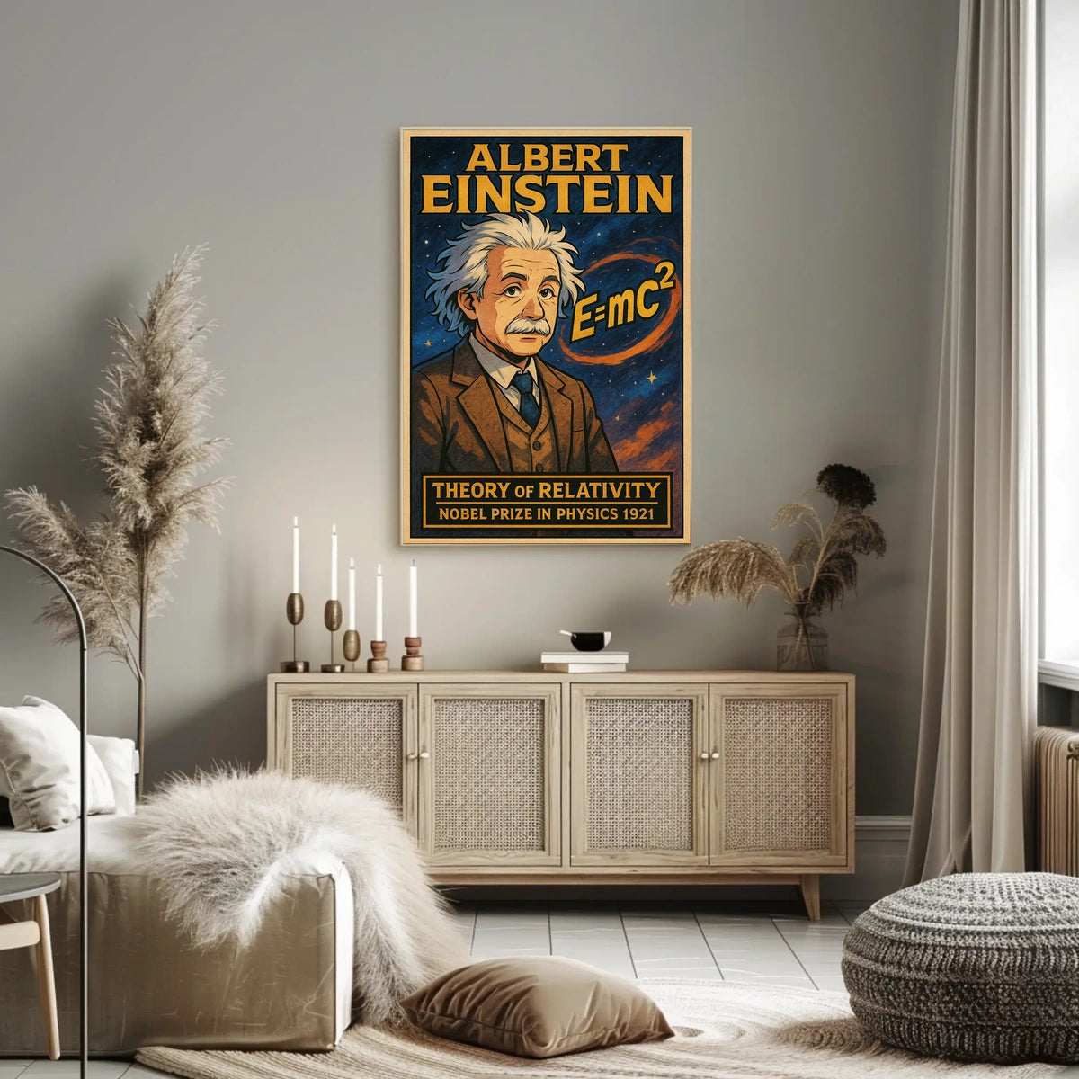 Albert Einstein Relativity Vintage Poster
