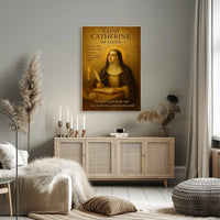Saint Catherine of Siena Religious Inspirational Poster