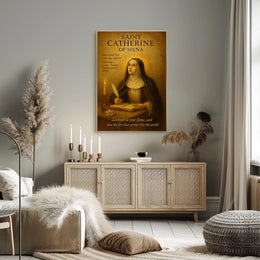 Saint Catherine of Siena Religious Inspirational Poster