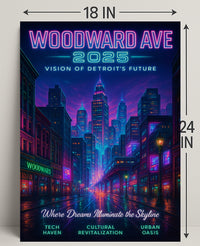 Woodward Ave 2025 Vision of Detroits Future Poster PosterGoat