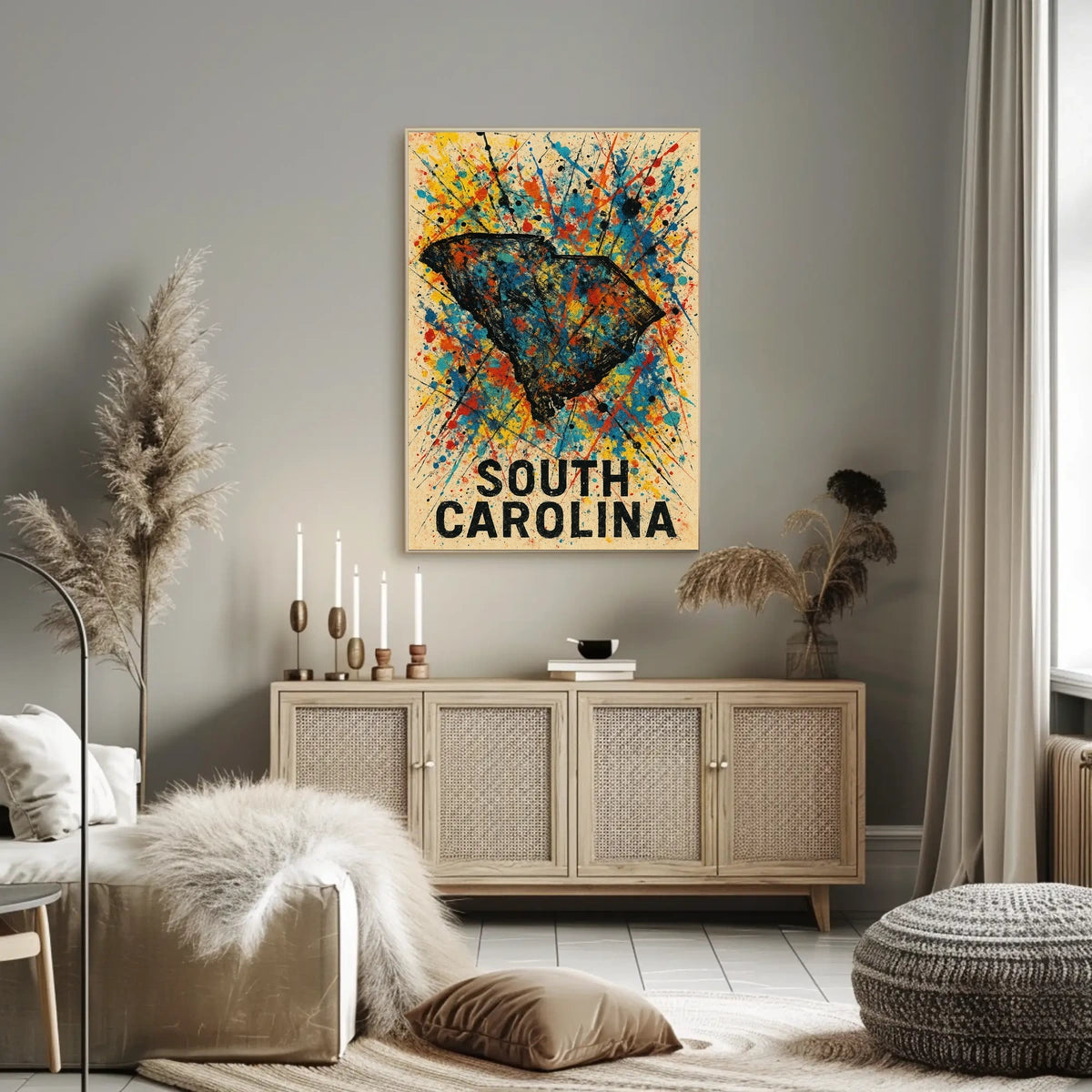 South Carolina Splash Poster