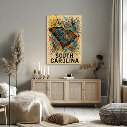 South Carolina Splash Poster