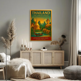 Thailand Travel Landscape Temples Markets Poster