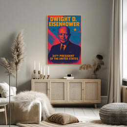 Dwight D Eisenhower Poster Legacy Leadership History Buff