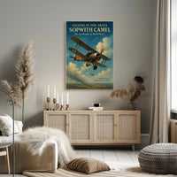 Sopwith Camel Aviation History Vintage Military Recruitment Poster