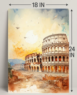 Colosseum At Sunset Poster