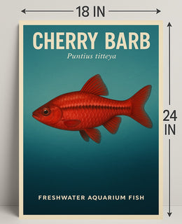 Cherry Barb Freshwater Aquarium Fish Poster PosterGoat