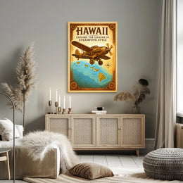 Steampunk Hawaii Adventure Poster PosterGoat