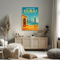 Dubai City Poster Modern Skyline Art For Travel Lovers