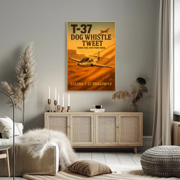 Cessna T-37 Dragonfly Illustrated Military Recruitment Poster