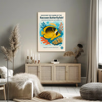 Discover the Charm of the Raccoon Butterflyfish Poster