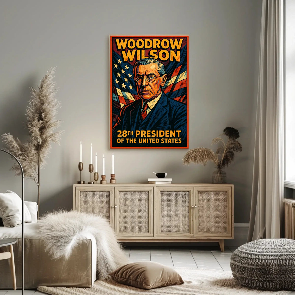 Woodrow Wilson 28th President Poster Scenic Wall Art