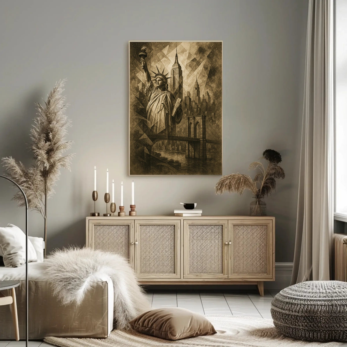Artistic Abstract Expressionism Poster for Modern Spaces