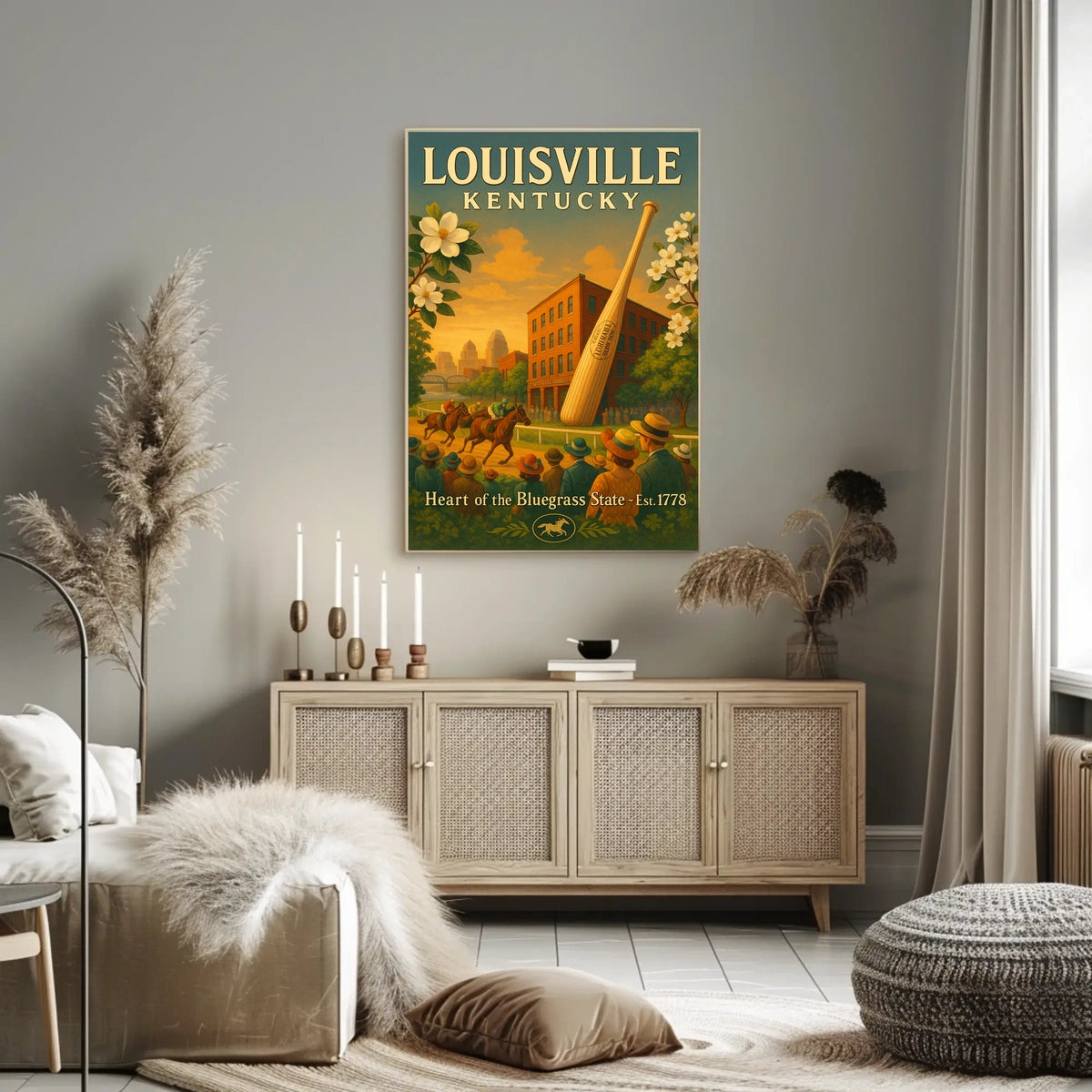 Louisville, Kentucky Heart of the Bluegrass State Poster