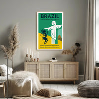 Brazil Carnival and Christ the Redeemer Poster PosterGoat