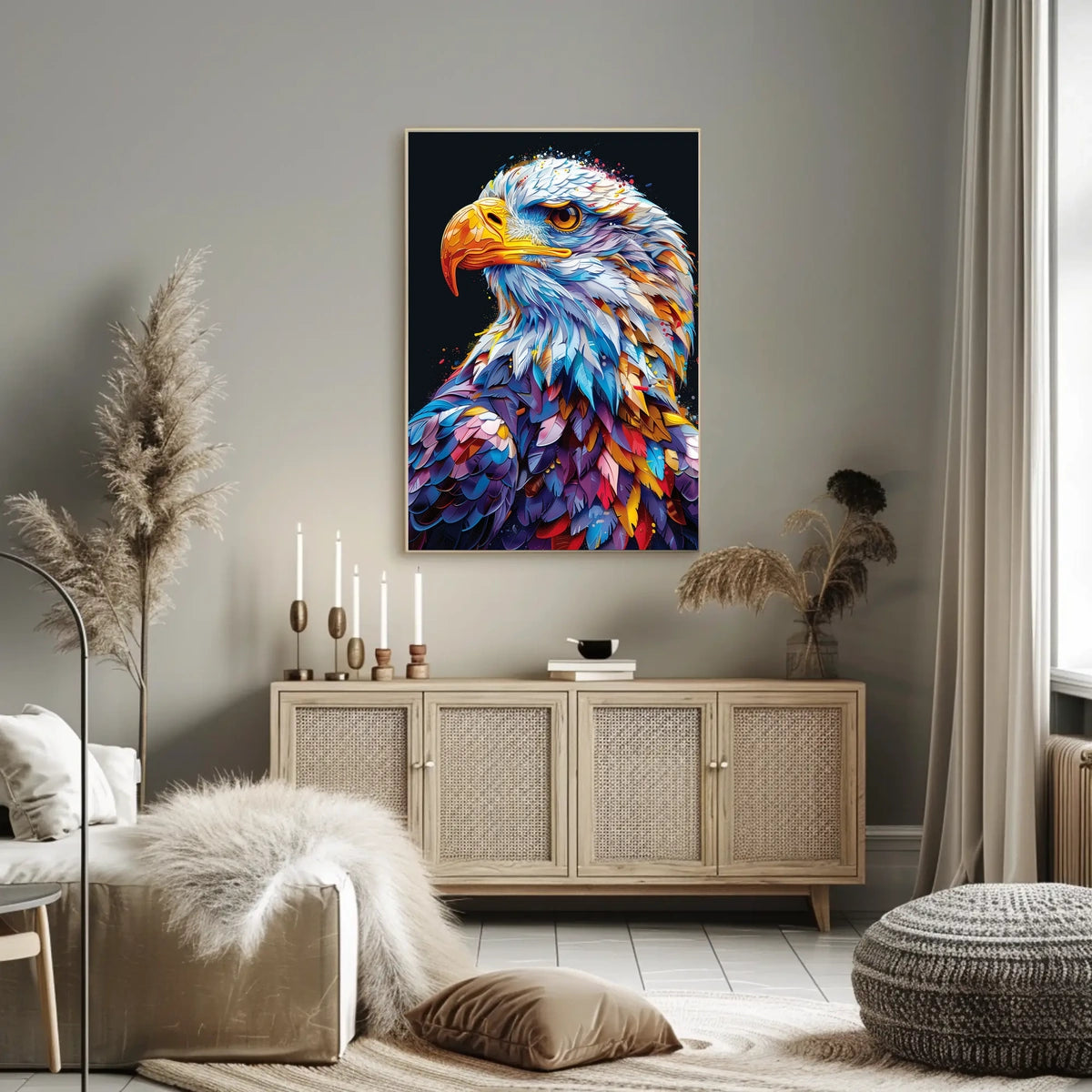 Vibrant Eagle Portrait Poster