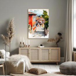 Bulgaria Plovdiv Old Town Colorful Streets Poster