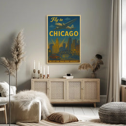 Fly to Chicago Poster