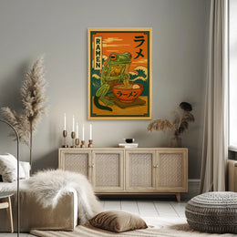 Frog Ramen Delight Poster