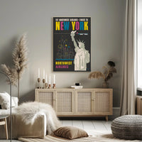 Fly Northwest Airlines to New York Poster PosterGoat