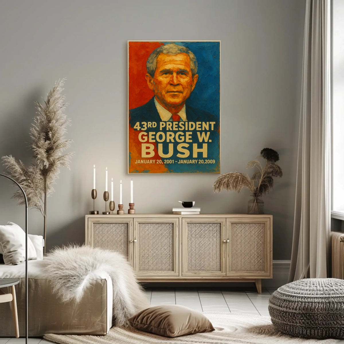 Donald Trump Resolute Oval Office Patriotic Poster