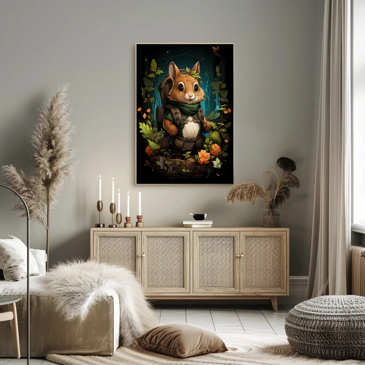Enchanted Forest Poster Adventure Awaits Wall Art Decor