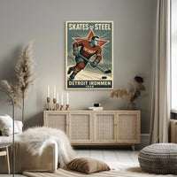 Skates of Steel Detroit Ironmen 1949 Poster