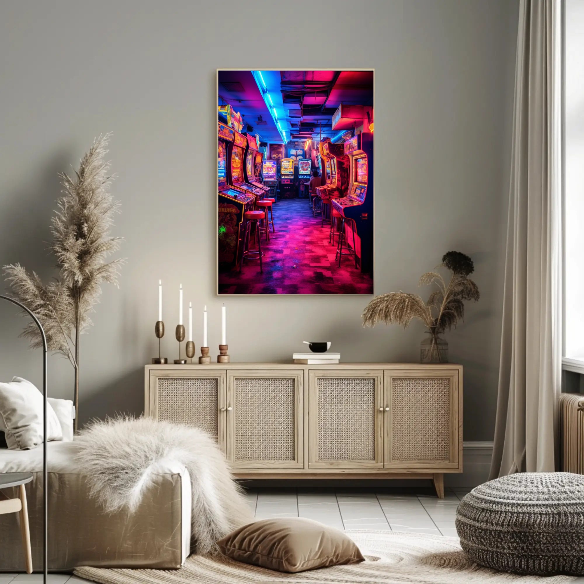 Neon Arcade Nostalgia Poster