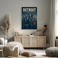 Detroit City Of Innovation And Grit Poster