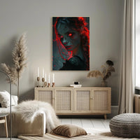 Enigmatic Red Glare Poster PosterGoat