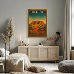 Uluru Vintage Travel Poster Wall Art Print