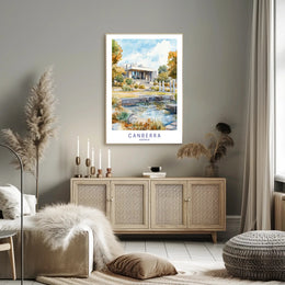 Canberra in Watercolor Poster PosterGoat