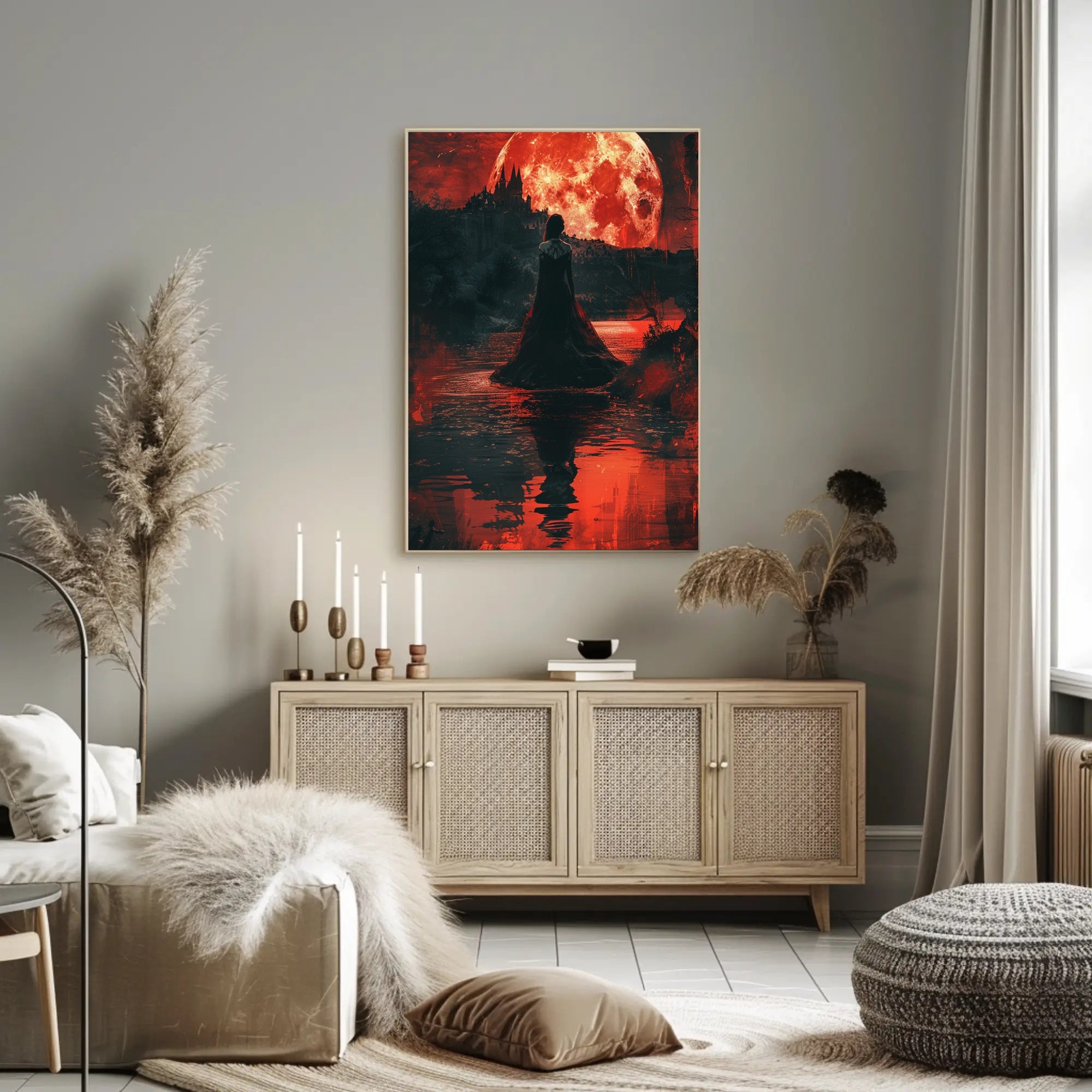 Gothic Moonlit Fantasy Art Print - Fantasy or Mythology Poster PosterGoat
