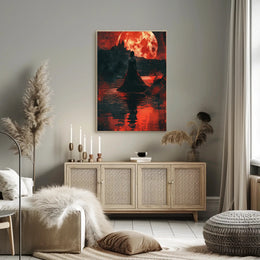 Gothic Moonlit Fantasy Art Print - Fantasy or Mythology Poster PosterGoat