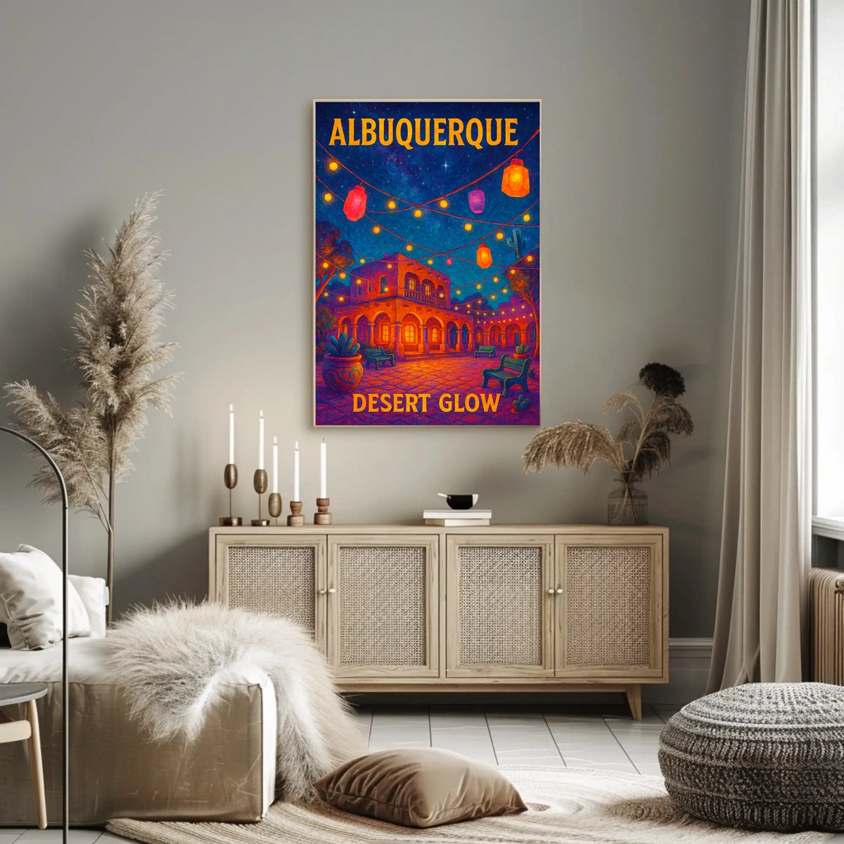 Albuquerque Desert Glow Poster