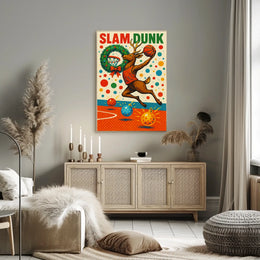 Slam Dunk Reindeer Poster
