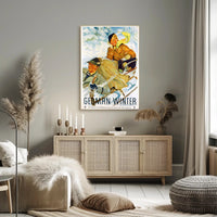 Winter Sleigh Ride Adventure Travel Poster PosterGoat