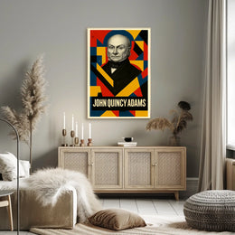John Quincy Adams 6th President of the United States Abstract Pop Poster