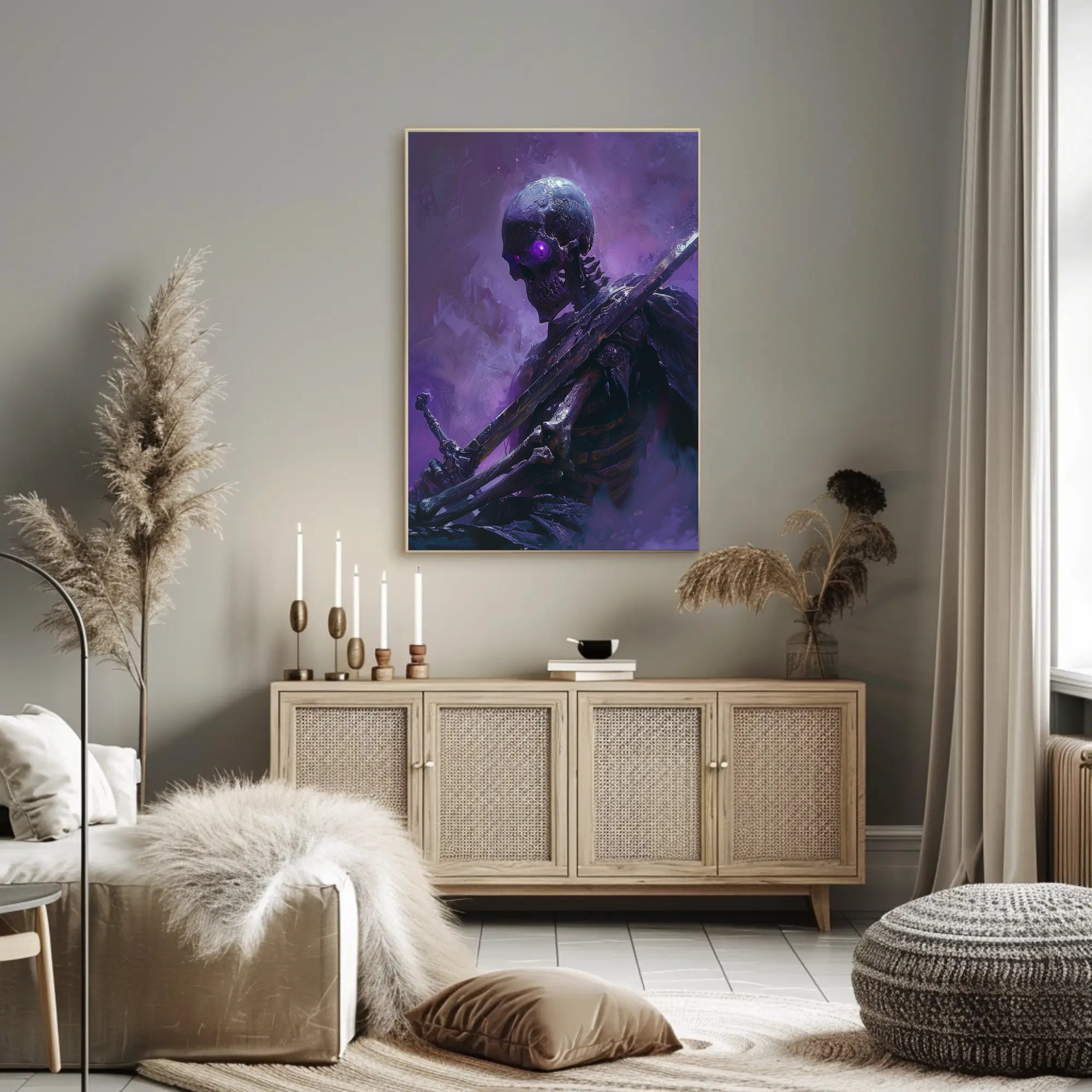 Skeleton Warrior Art: Dark Fantasy or Mythology Poster PosterGoat