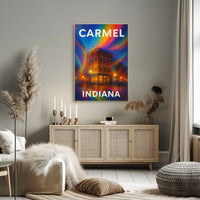Carmel Indiana Scenic Minimalist Wanderlust Poster
