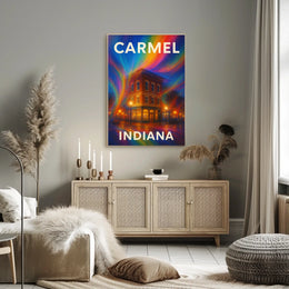 Carmel Indiana Scenic Minimalist Wanderlust Poster