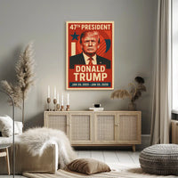 Trump 47th President Pop Art Patriot Poster