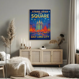 Stars Over The Square Poster