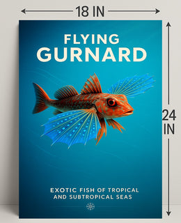 Flying Gurnard Exotic Sea Creature Poster PosterGoat