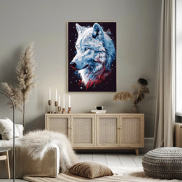 Majestic Wolf Portrait Poster