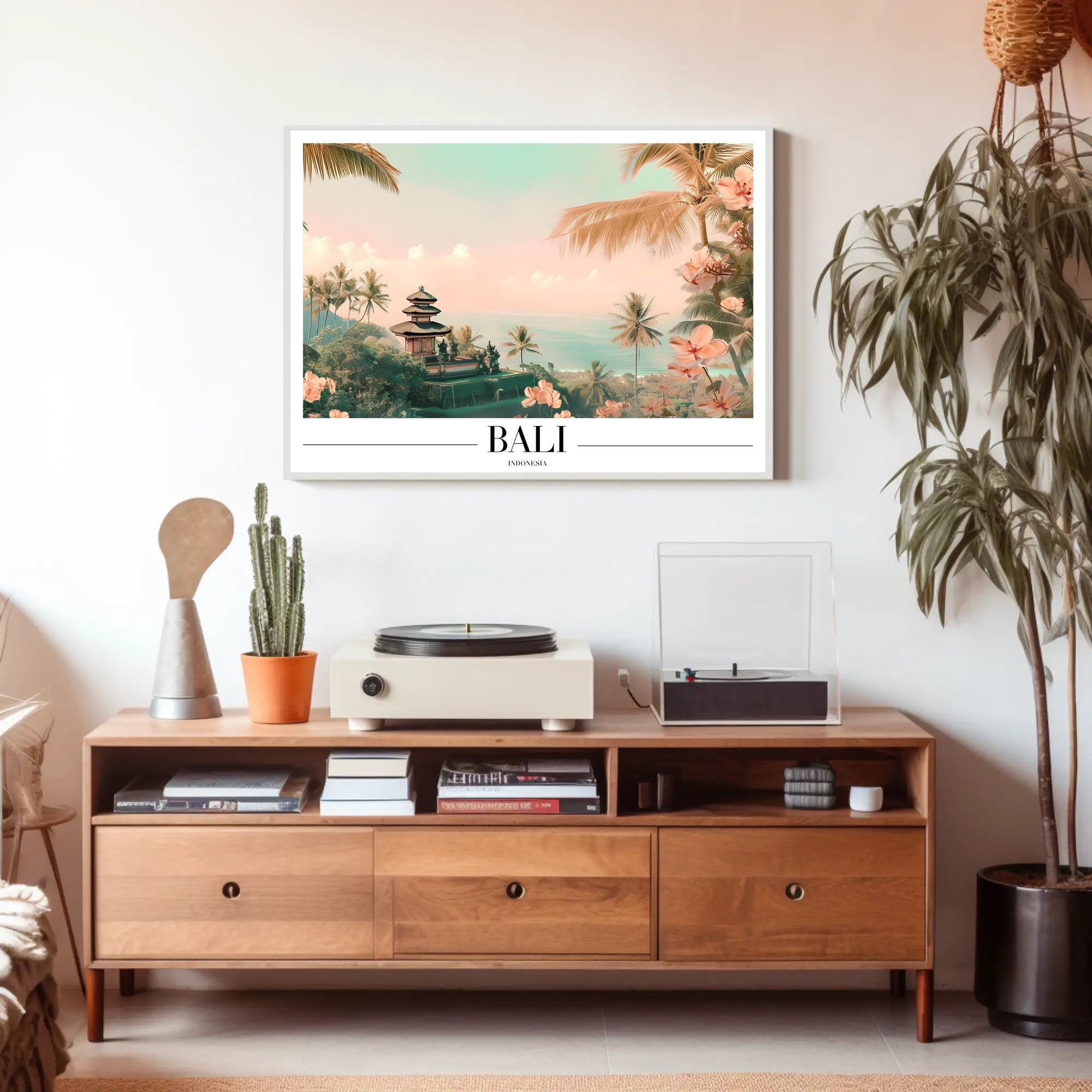 Tropical Tranquility: Balinese Landscape Travel Poster
