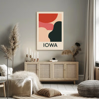Abstract Iowa Poster