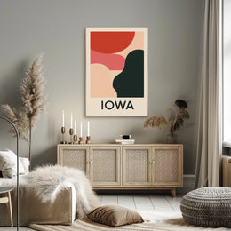 Abstract Iowa Poster
