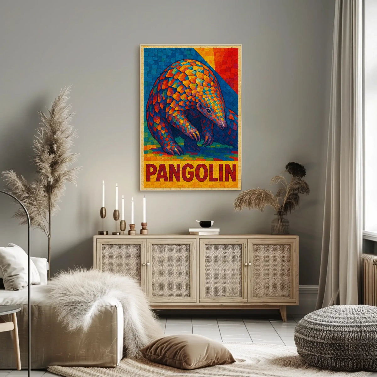 Vibrant Pangolin Poster